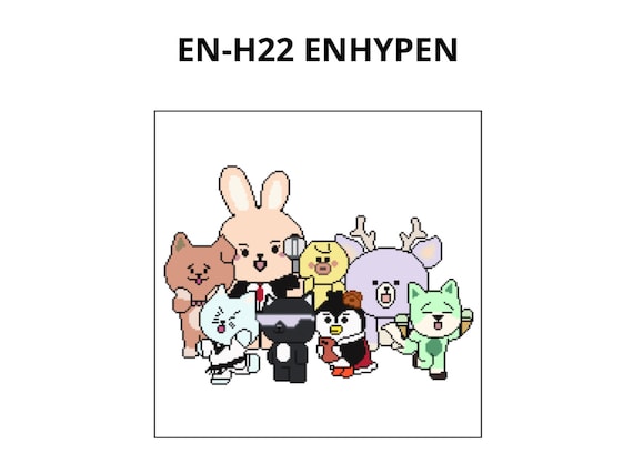 KPOP EN-H22 ENHYPEN 絵文字グループ クロスステッチパターン - Etsy 日本