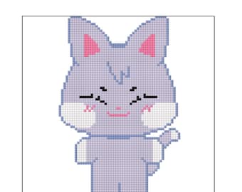 ATEEZ SAN Aniteez Characters Cross Stitch Pattern (sandeoki) - Etsy