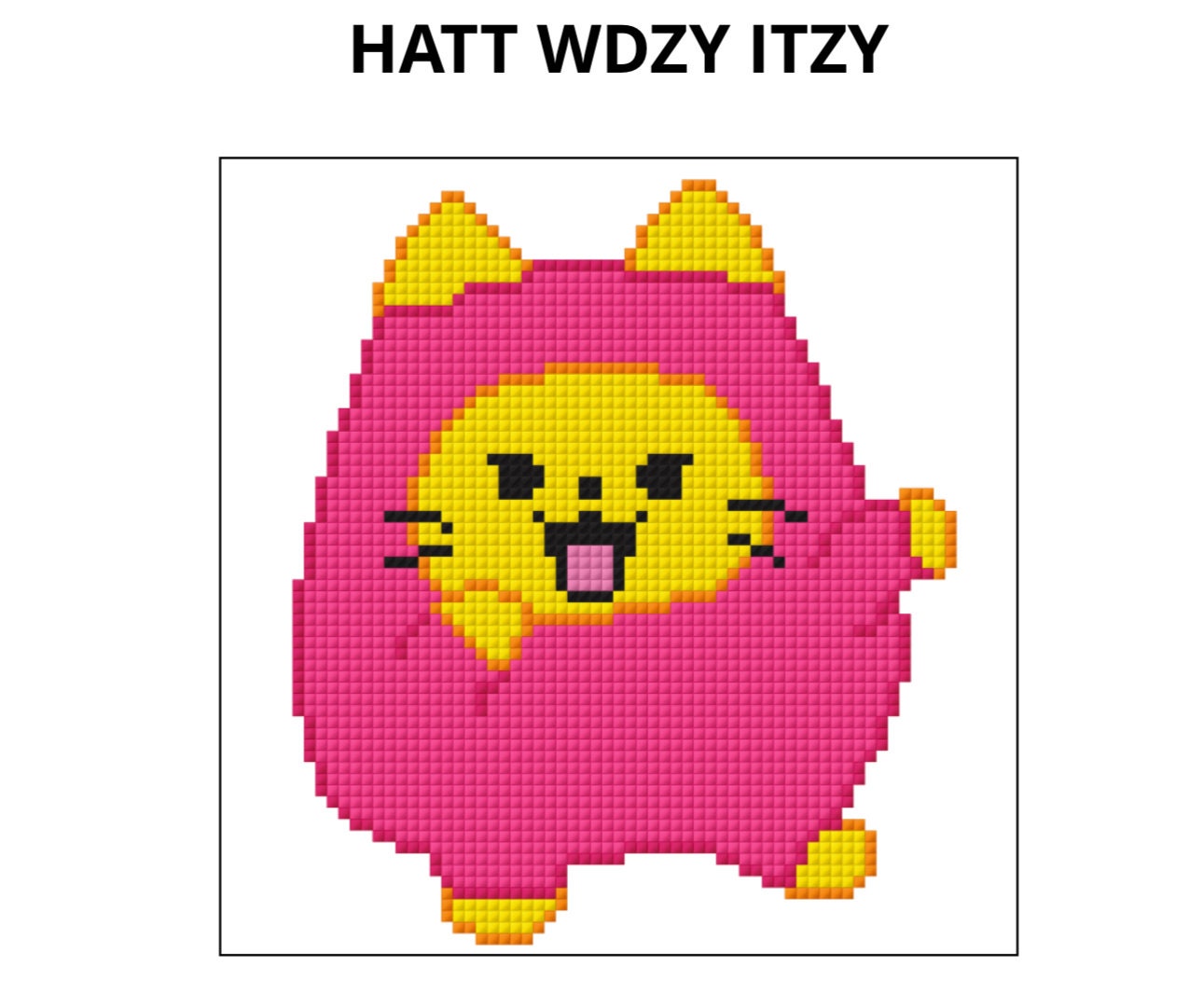 Kpop Itzy Wdzy HATT/ Yeji Cross Stitch Pattern - Etsy