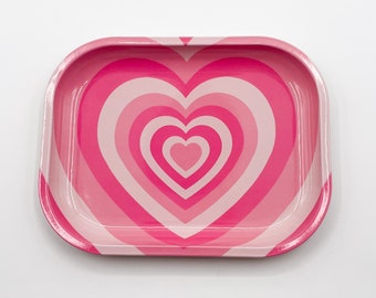 Rolling Tray - Heart Box Rolling Tray - Small  Rolling Tray Cute Rolling Tray - Girly Rolling Tray - Rolling Tray for Women
