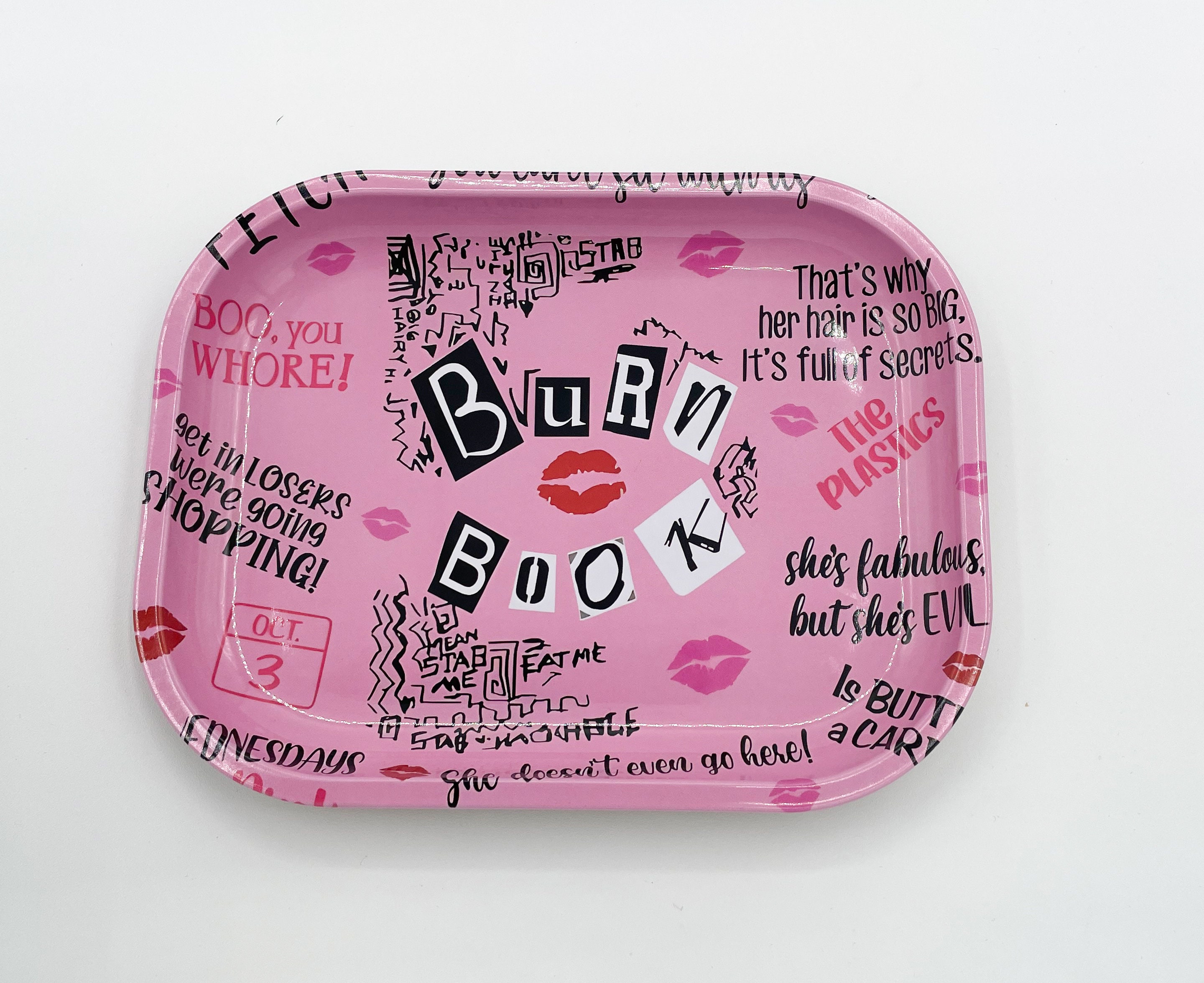 Rolling Tray Burn Book Rolling Tray Small Rolling Tray Cute Rolling