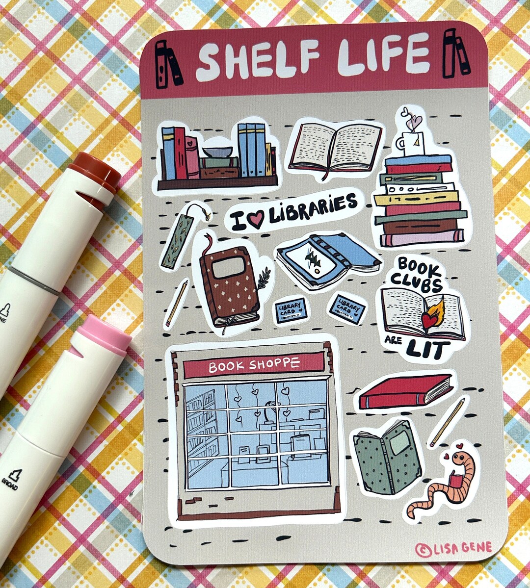 Literature Review Stickers Shelf Life Sticker Sheet Library and Literature Stickers Planner and ...