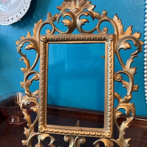 Ornate cast metal vintage frame