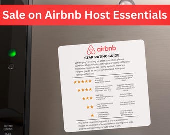 Airbnb Gästebuch Magnet – 5 Sterne Bewertungs-Leitfaden & Superhost Checkliste für die Ferienunterkunft