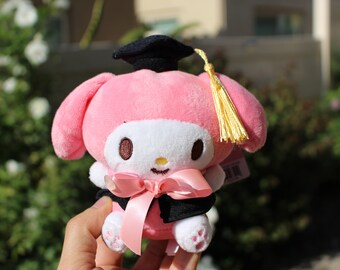 Sanrio My Melody Plushie, Sanrio Graduation Series, Sanrio, Kawaii Sanrio, Sanrio Plush, Sanrio gifts, Sanrio plush, Sanrio backpack plush