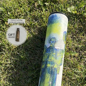 Handgeschilderde ronde morteldoos 60 mm kartonnen souvenircontainer