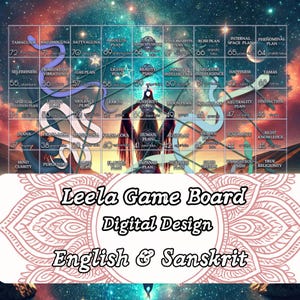 Leela Game Field Digital Design English & Sanskrit, Download LEELA game board File is ready to print