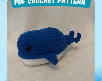 No Sew Wesley the Whale Crochet Pattern, PDF Amigurumi Sea Creature Pattern