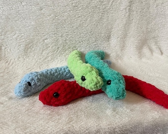 Mini peluche au crochet Pocket Snake, Pocket Pal Serpents fait main