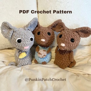 Moe the Mouse Crochet Pattern No-sew, Low-sew Pattern