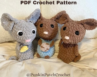 Modèle au crochet Moe la souris sans couture, couture basse