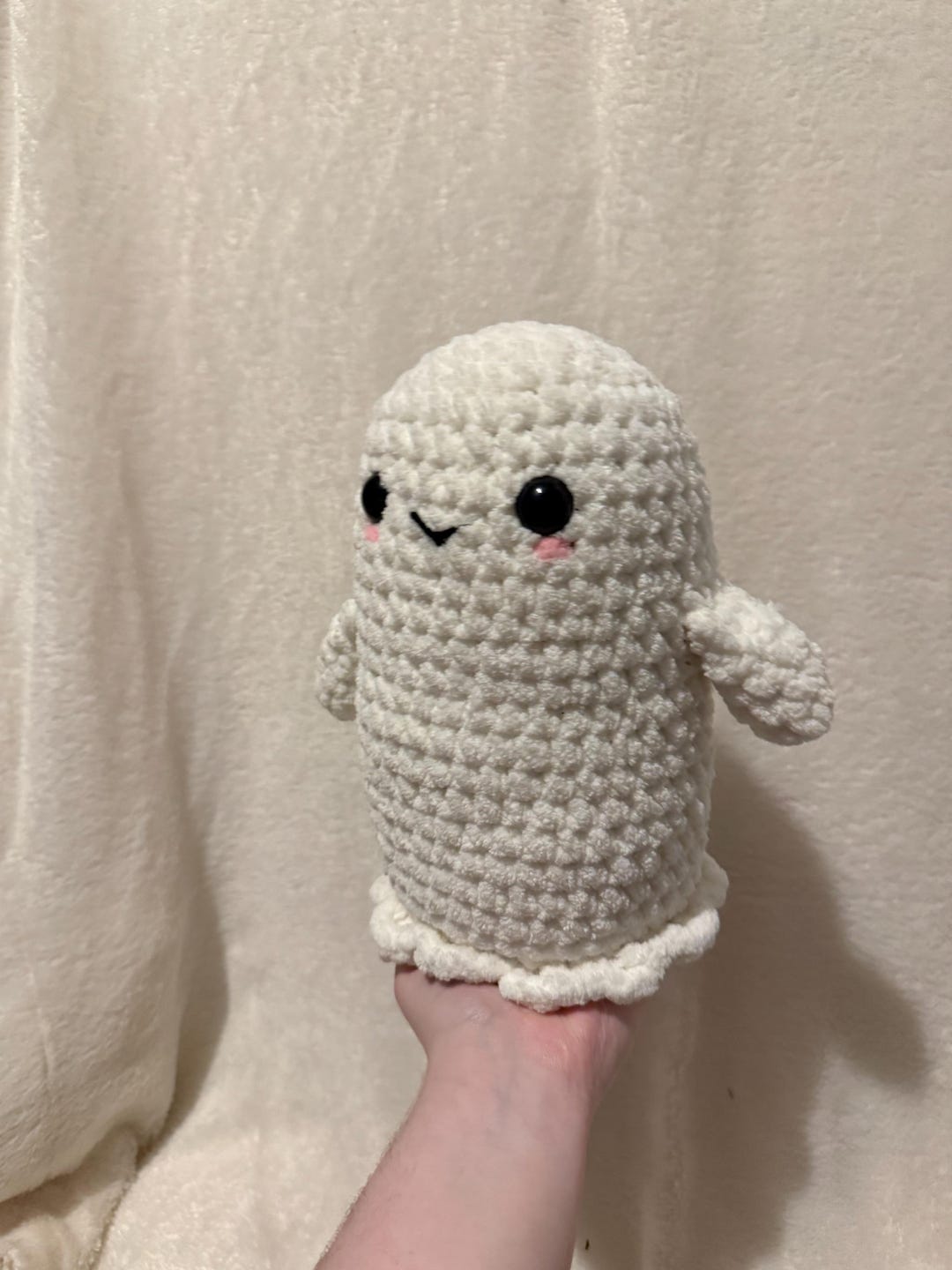 Boo Crochet Jumbo Ghost Plush, Boo Crocheted Halloween Handmade Amigurumi - Etsy