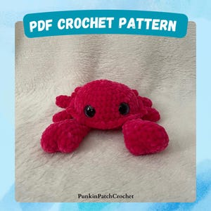 No Sew Eugene the Crab Crochet Pattern, PDF Amigurumi Sea Creature Pattern