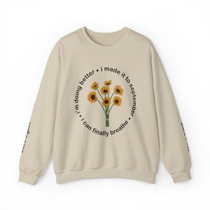 There It Goes Sunflower Maisie Peters Inspired Crewneck Sweatshirt