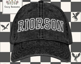 Fantasy Reader Embroidered Hat, Dragon Rider Inspired Cap, Book Lover Gift, Dark Academia Hat, Reader Dad Hat