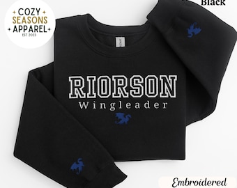 Embroidered Fourth Wing Sweatshirt, Xaden Riorson, Dragon Rider