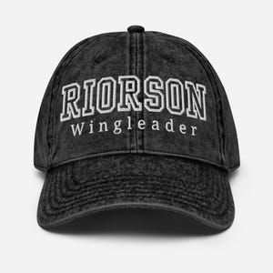 Riorson Wingleader Cap, Fourth Wing, Book Lover Gift, Embroidered, Violet Sorrengail, Fantasy Reader, Mom Cap, Dad Cap, Unisex Cap