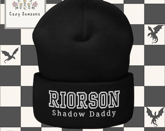 Embroidered Fourth Wing Beanie, Xaden Riorson, Bookish Gift
