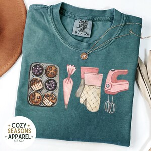 Baking Lover Comfort Colors Shirt, Baker Graphic Tee, Baking Tools Shirt, Cookie Lover Gift, Home Baker Comfort Colors Tee