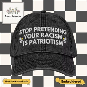 Gorra bordada con mensaje de igualdad, gorra de justicia social, gorra con mensaje inclusivo, gorra con lavado vintage, regalo significativo