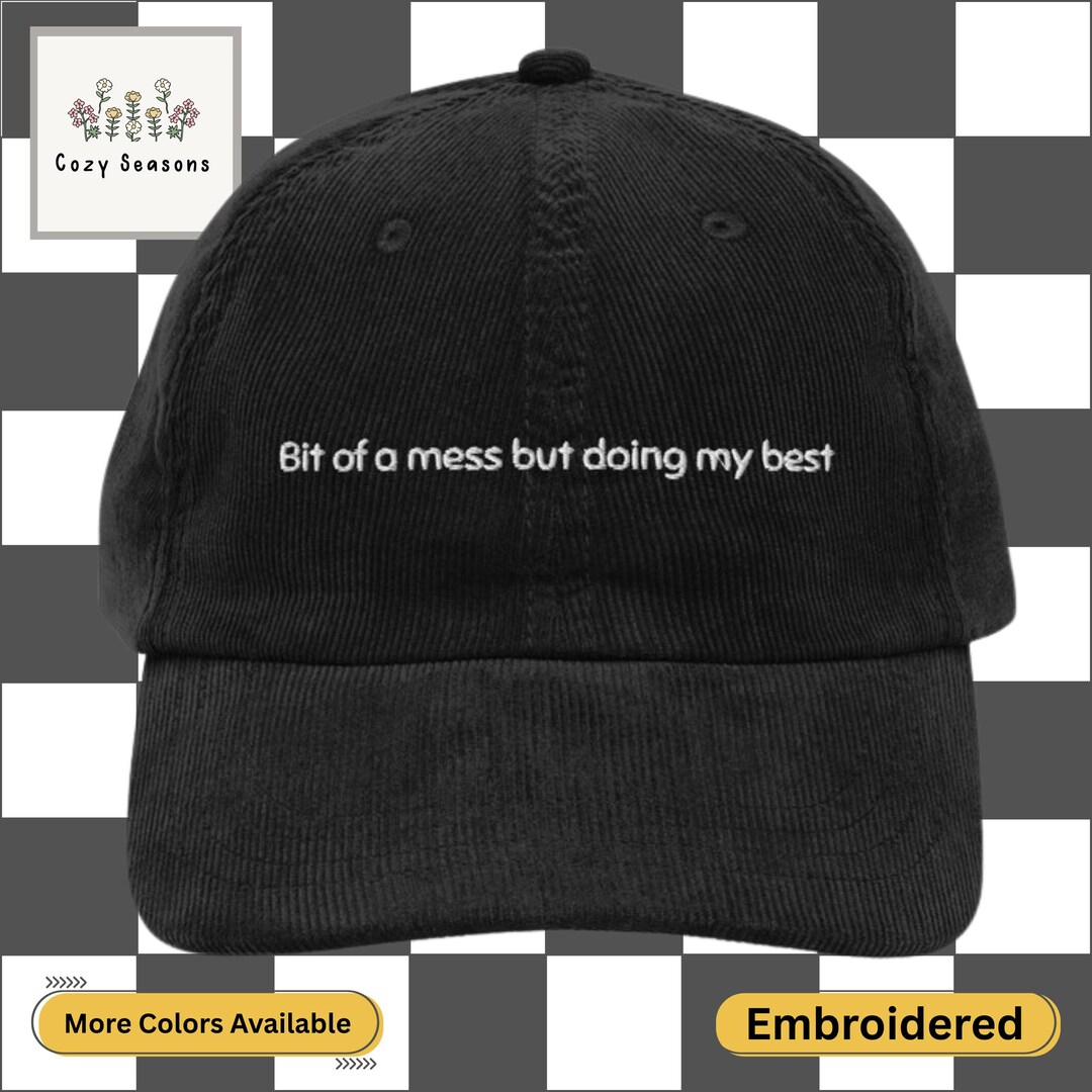 Embroidered Corduroy Cap, 