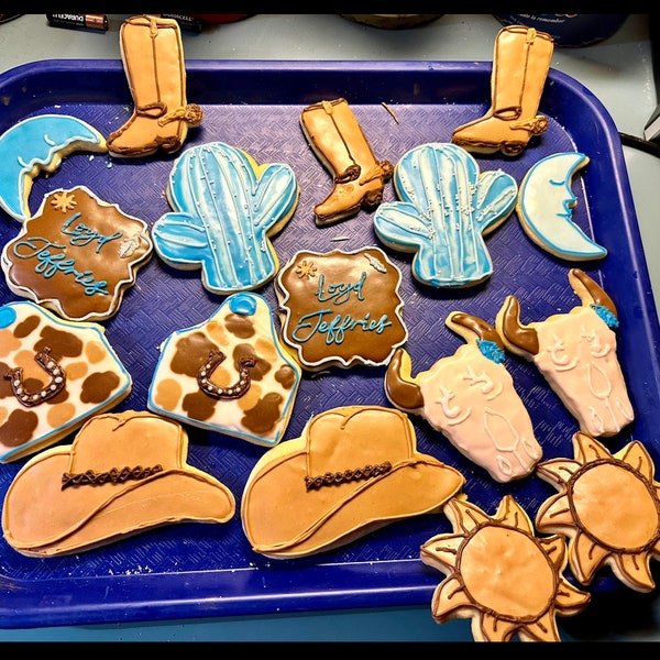 Western Theme Cookies - Etsy