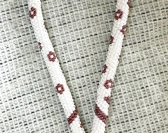 Floral Keychain Wristlet, Beaded Keychain
