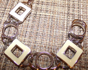 Amazing Enamel bracelet signed Trifari TM---Exc...