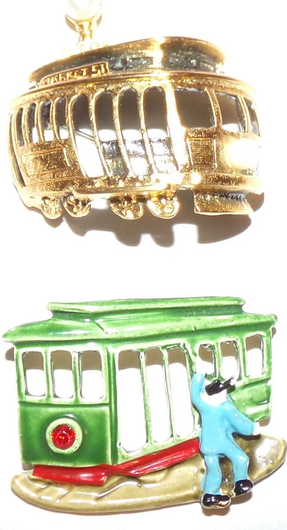 Gorgeous and fun railway cable car pin lot-One sig