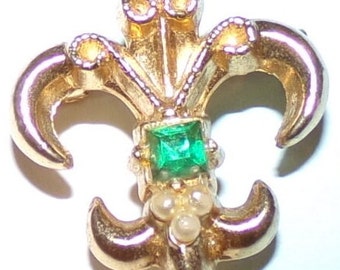 Small vintage Fleur De Lis pin signed Coro--Sold as is!!!