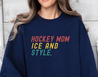 Hockey Mom Sweatshirt,Sport Mom Sweatshirt,Ice Hockey Mama Sweater,Hockey Sweater For Mom,Hockey Mom Gift,Hockey Lover Gift,Hockey Crewneck