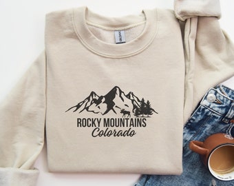 Vintage Colorado Sweatshirt,Retro Colorado Sweater Rocky Mountain Colorado State Sweatshirt,Colorado Mountains Hiking Crewneck,Colorado Gift