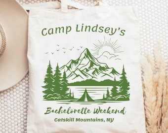 Camp Bachelorette Tote for Camp Bachelorette Party Favor Bag for Bridesmaids Camping Tote Bachelorette, Custom Bachelorette Camp Gift