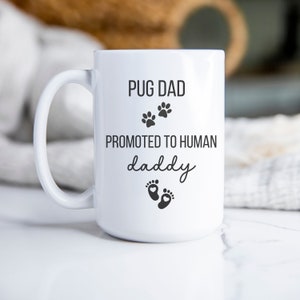 Promoted Dog Dad to Human Dad,Pregnancy Announcement To Husband, Baby Announcement, New Dad Gift,Baby Reveal For Husband,First Time Dad Gift