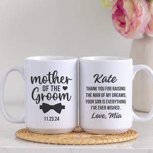 Personalisierte Mutter des Bräutigams Geschenk von der Braut, Schwiegermutter Hochzeitsgeschenk, Mutter des Bräutigams Becher, Hochzeitsgeschenk für die Mutter des Bräutigams