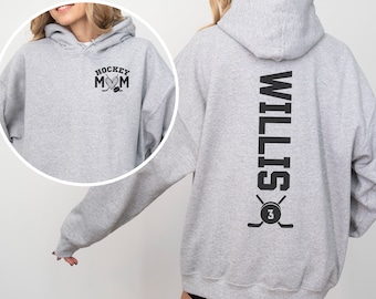 Hockey Mom Hoodie, Custom Gift for Hockey Mom, Hockey Mama Hoodie, Sports Mom Sweater,Ice Hockey Mom, Hockey Lover Gift, Hockey Life Sweater