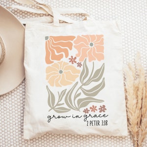 Christian Tote Bag for Bible Tote Bag Church Bag,Boho Christian Bag,Bible Verse Bag,Nature Tote Bag,Christian Travel Bag Laptop Tote Bag
