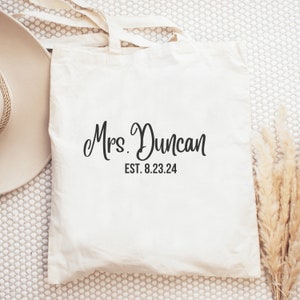 Bride Tote Bag, Personalized Gift for Engagement Gift for Bride Tote, Future Mrs Bag, Personalized Bag Mrs, Bridal Shower Gift, Bride Bag