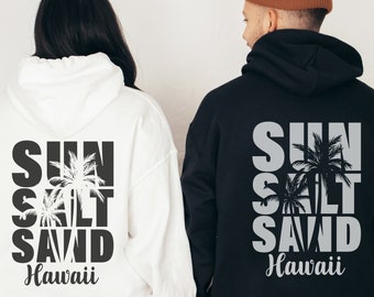 Hawaii Hoodie, Aloha State Beach Hooded, Beachy Hoodie, Hawaii Family Vacation, Surf Hoodie, Maui Hoodie Hawaii Crewneck, Preppy Hoodie