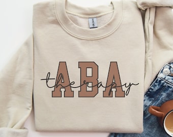 ABA Sweatshirt, Bcba Sweashirt, Behavior Therapist Crewneck, Bcba Gift for ABA Therapist,Behavior Specialist,Neurodivergent Sweater,RBT Gift