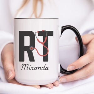 Personalized Respiratory Therapist Mug,Custom Respiratory Therapist Graduation Gift, Custom Name RT Mug Gift for RRT,Respiratory Nurse Gifts