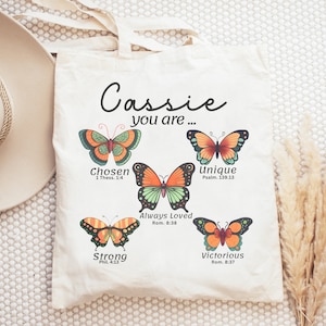 Custom Christian Tote Bag for Bible Tote Bag Church Bag,Vintage Tote Bag,Christian Bag, Bible Verse Bag,Christian Travel Bag Laptop Tote Bag