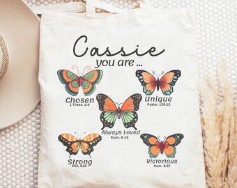 Custom Christian Tote Bag for Bible Tote Bag Church Bag,Vintage Tote Bag,Christian Bag, Bible Verse Bag,Christian Travel Bag Laptop Tote Bag