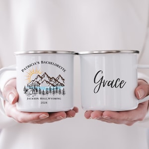 Camp Bachelorette Gifts,Custom Camping Bachelorette Mug,Personalized Camping Bach Mug,Campfire Mug,Cabin Bachelorette Gifts,Bridal Party Mug