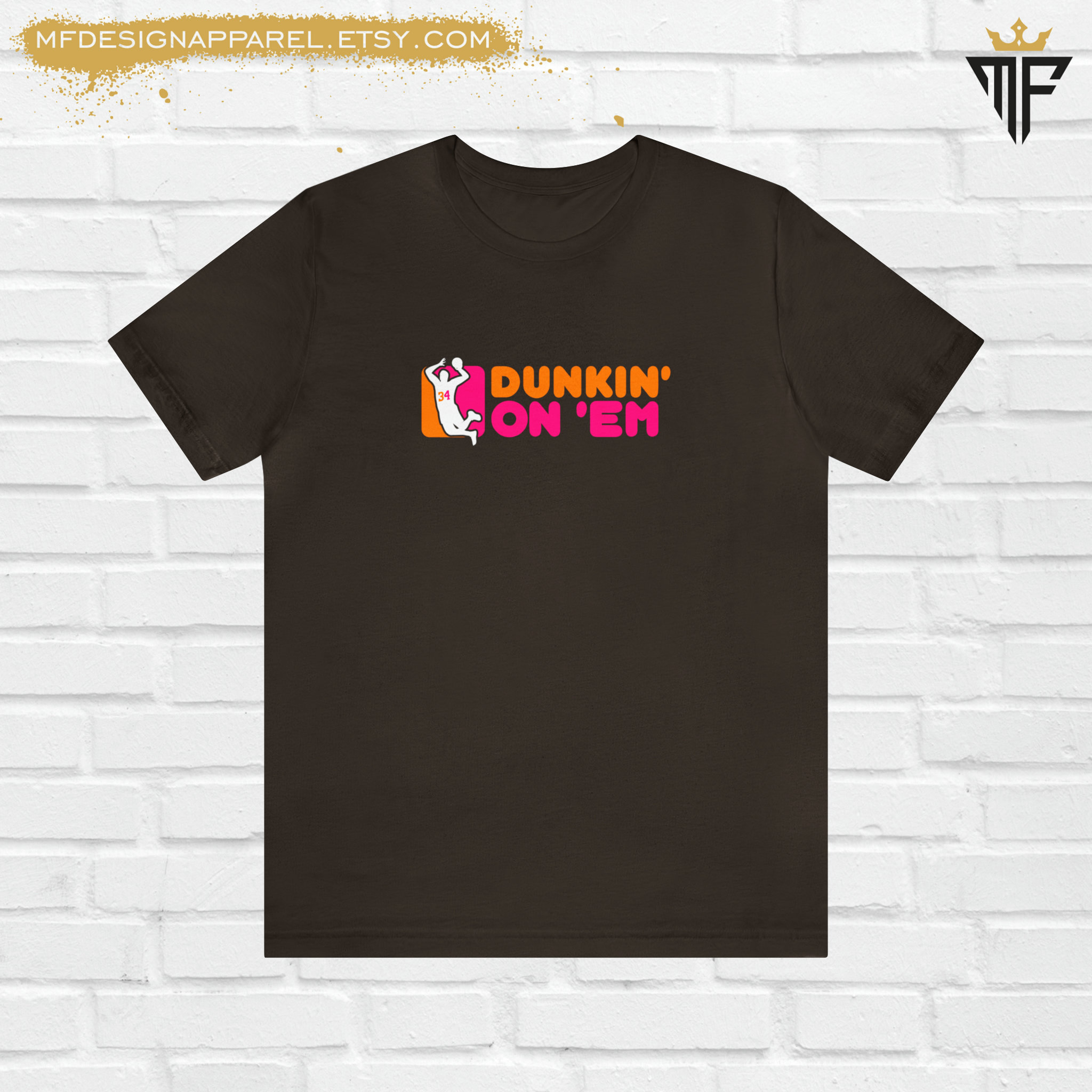 Dunkin on Em Basketball Shaq Short Sleeve T-shirt - Etsy