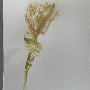 Watercolour tulip,tulip painting,flower painting,minimalist flower,minimalist painting,modern art,fine art,pastel colour painting,wall art