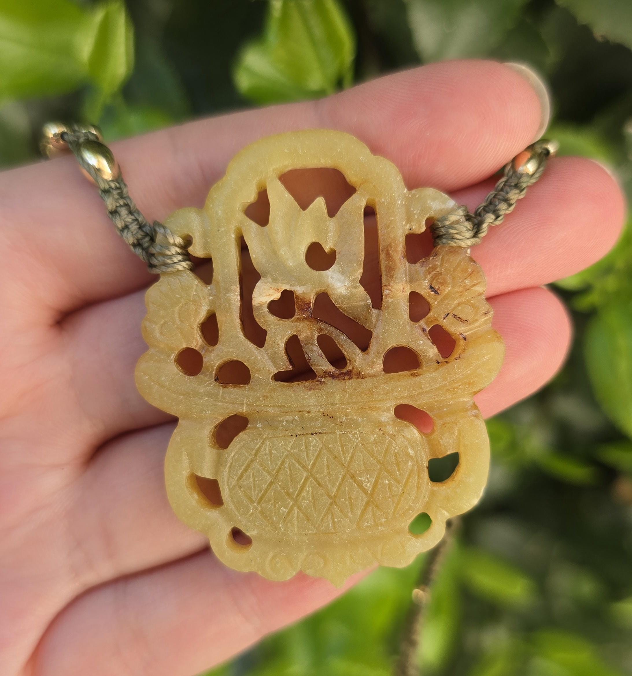 Vintage Jade Stone Chinese Flowers - Etsy