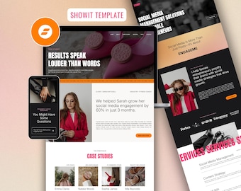 Showit Template for Creatives: Social Media, Coaches, Entrepreneurs, Branding, Service Businesses