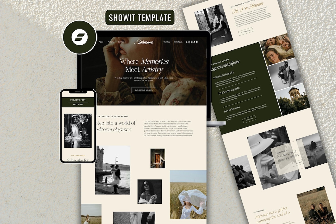 Showit Template for Photographers and Creatives: Portfolios ...