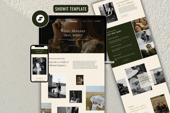 Showit Template for Photographers and Creatives: Portfolios, Entrepreneurs, Branding, Service Businesses